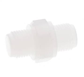 Mamelon double G1/8 PVDF 10bar (140.5psi) FDA 14mm Hex, Verzenden, Nieuw