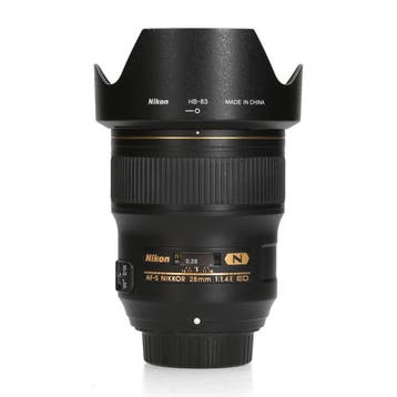 Nikon AF-S 28mm f/1.4 E ED - 1 jaar garantie, Ophalen of Verzenden, Comme neuf
