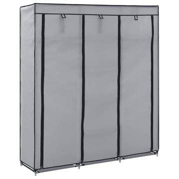 vidaXL Kledingkast met vakken en stangen 150x45x175 cm stof, Verzenden