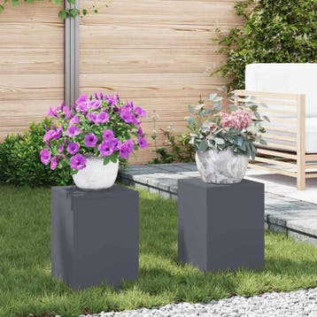vidaXL Plantenstand 2 pcs Antraciet 24 x 24 x 35 cm Staal, Verzenden