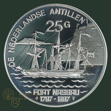 Antilles néerlandaises. Béatrice. 25 Gulden 1997 Fort