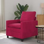 vidaXL bank / zetel Wijnrood 76 x 81 x 87,5 cm Fluweel, Huis en Inrichting, Zetels | Zetels, Verzenden, Nieuw