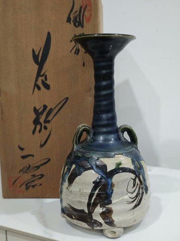 Vaas - Steengoed - Japan - driepotige vaas (Zonder