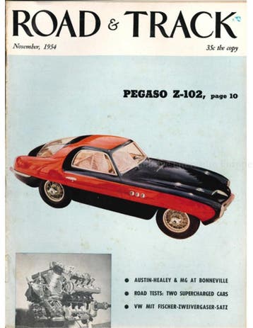 1954 ROAD AND TRACK MAGAZINE NOVEMBER ENGELS, Ophalen of Verzenden