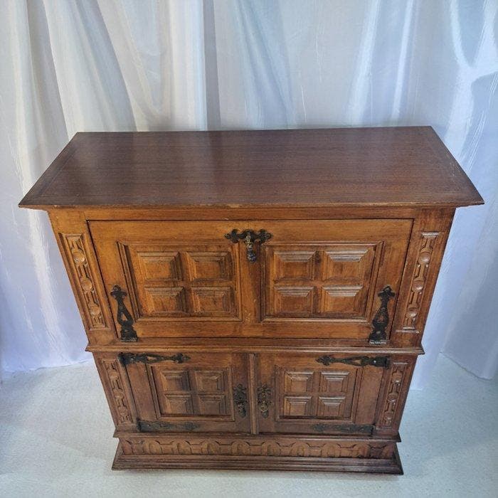 Drankkast - Hout, Antiquités & Art, Antiquités | Autres Antiquités