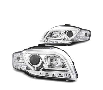 Phares Led Pour Audi A4 B7 04-08 Tru Drl Ece-R87 Chromé, Verzenden, Nieuw