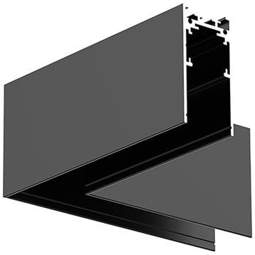 Hoekstuk Zwart voor 48V Magnetische Track Rails - Opbouw - L, Verzenden