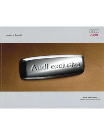 2008 AUDI EXCLUSIVE Q7 BROCHURE ENGELS, Nieuw