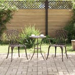 vidaXL Tuinstoel 2 pcs Brons 53 x 51 x 88,5cm Aluminium, Verzenden, Nieuw