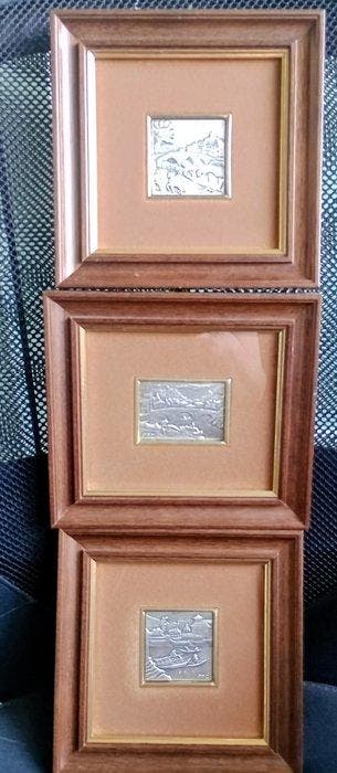 Lijst (3) - Zilver en hout - Decoratieve schilderijen