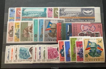 DR Congo 1963/1985 - ONGETAND : Verzameling van 30 volledige, Gestempeld