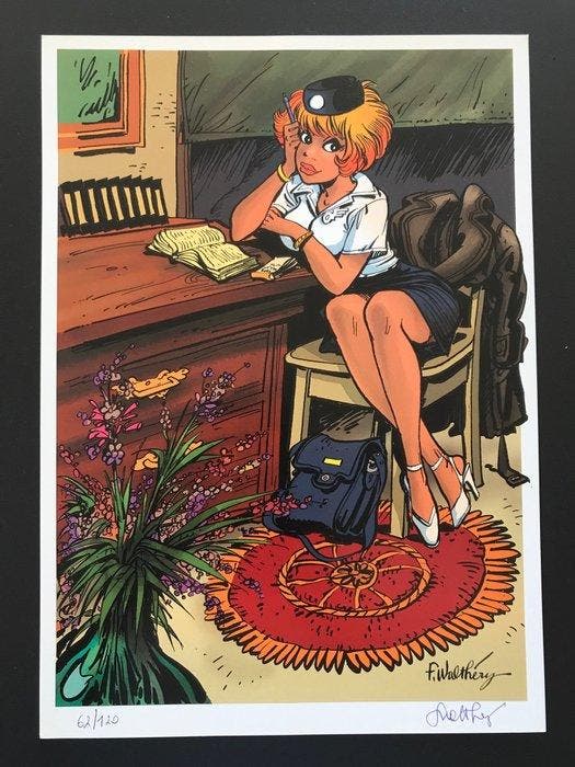 Walthéry - 6 ex-libris signés - Natacha - Walthéry - Ex, Livres, BD