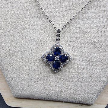 Zonder minimumprijs - Ketting met hanger Zilver, witgoud