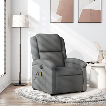 vidaXL Massagestoel Donkergrijze Stof, Verzenden, Nieuw
