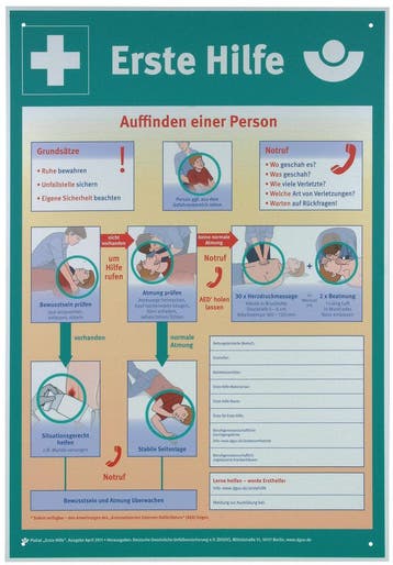 Dehn Eerste Hulp-bord BGI/GUV-I 510 Duitse taal - 700052, Verzenden, Nieuw