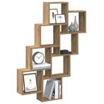 vidaXL Wandschap kubus 90x15x119,5 cm bewerkt hout, Verzenden, Nieuw