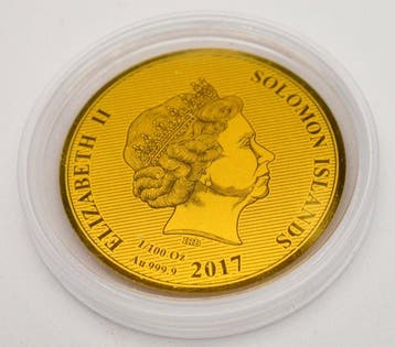 Salomonseilanden. 10 Dollars 2018 Escudos 1/100oz (.999)