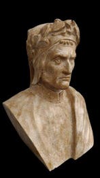 Figuur - Busto Dante - marmerstof