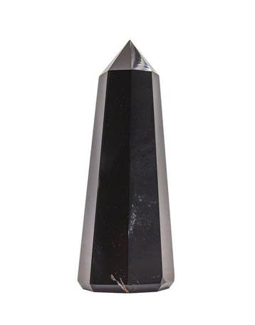 KAMR GEM Natuurlijke zwarte obsidiaan toren 215 mm grote