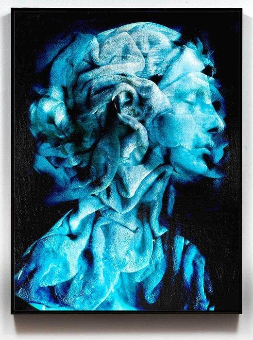Dario Moschetta (1973) - Head 54B - Original mixedmedia, Antiek en Kunst, Kunst | Designobjecten