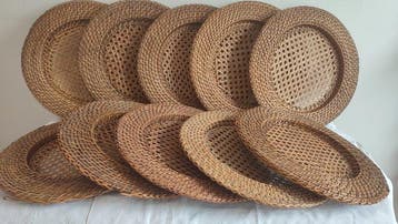 Flamant - Onderbord (10) - Rattan, Bamboe, caning,
