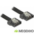 Delock 83841 SATA 6 Gb/s kabel 50cm zwart FLEXI, Verzenden, Nieuw