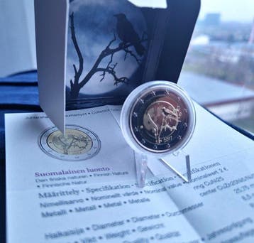 Finland. 2 Euro 2017 Finnish Nature Proof, Postzegels en Munten