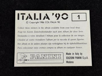 1990 Panini Italia 90 World Cup, Logo #1 - 1 Sticker -, Nieuw