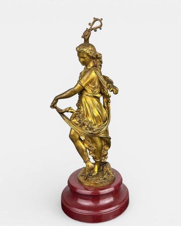 Duchoiselle (XIX-XX) - sculptuur, La Dance - 36 cm - Verguld