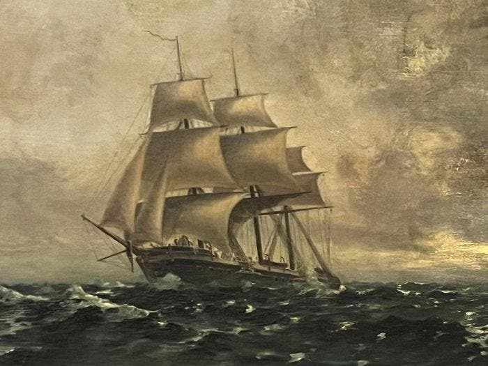 Karl Köppel München (1853-1919) - Schiff, Antiquités & Art, Art | Peinture | Classique