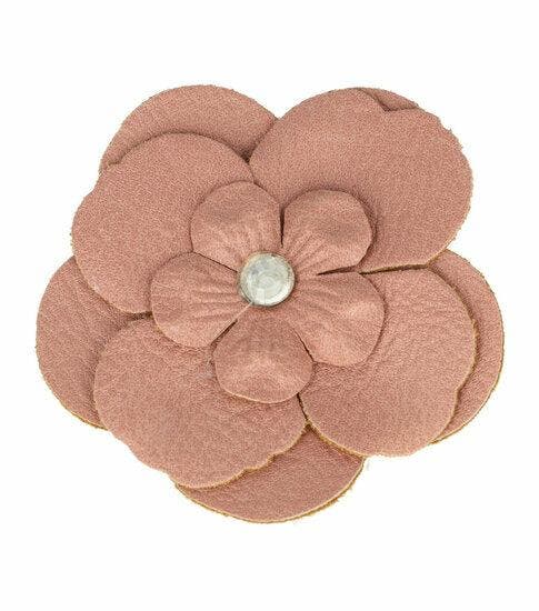 Haarspeld Duckklem & Broche 6cm – Lederlook Bloemvorm – Roze, Handtassen en Accessoires, Uiterlijk | Haarverzorging