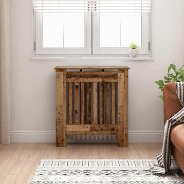 vidaXL Radiator Cover Oud hout 78 x 19 x 81,5 cm Bewerkt, Doe-het-zelf en Bouw, Verwarming en Radiatoren, Verzenden, Nieuw