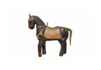 sculptuur, Cavallo decorativo in legno - 20 cm - met