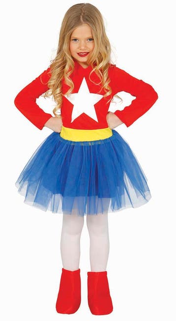 Superheld Kostuum Meisje, Verzenden, Nieuw