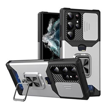 Samsung Galaxy S21 Plus - Card Slot Hoesje met Kickstand en, Verzenden