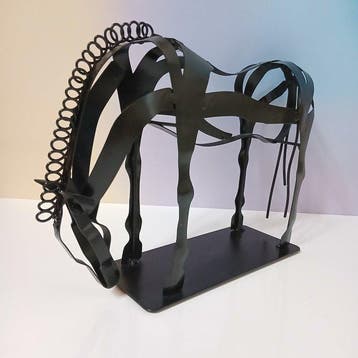 Figurine - Cheval en métal - Acier, Métal