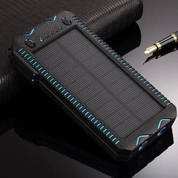 Solar Powerbank met 2 Poorten 80.000mAh - Ingebouwde Zaklamp, Verzenden