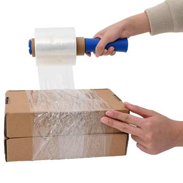 vidaXL Stretchfilm met handvat 10 st transparant 23 m 10 cm, Articles professionnels, Verzenden