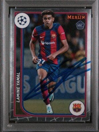 2023 Topps Merlin Lamine Yamal #27 Hand Signed - Rookie Card, Nieuw