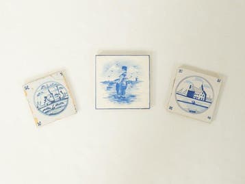 Tegel (10) - 1850-1900 - Antieke Delftsblauwe tegels