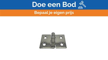 Bieden: Osculati Polished Stainless Steel Marine Hinge - 38, Ophalen of Verzenden
