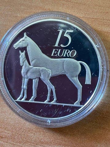 Ierland. 15 Euro 2010 Animals of Irish Coinage - Horse