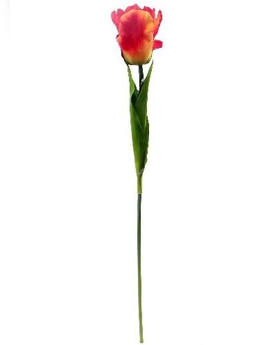 Parkiettulp Oranje Zijden 56 cm per stuk, Maison & Meubles, Accessoires pour la Maison | Plantes & Fleurs artificielles