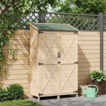 vidaXL Tuin Shed Naturel 106 x 56 x 176,5 cm Massief, Verzenden