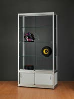 *TIP*  Luxe vitrinekast aluminium 100 cm met onderkast, Ophalen of Verzenden
