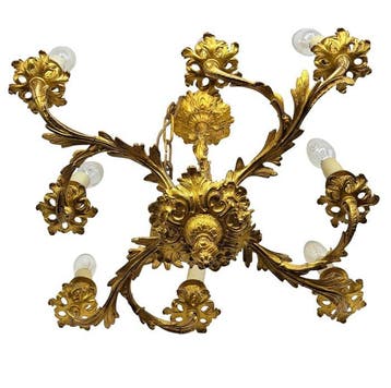 Lampe à suspendre - Araignée en ormolu - Bronze - Huit Bras, Nieuw