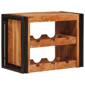 vidaXL Wijnrek Bruin 60 x 45 x 33 cm Massief Acacia Hout, Verzenden, Nieuw