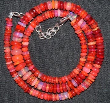 Opaal AA ++ Natuurlijk mineraal Rood- 10 g - (1)