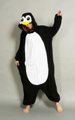 Onesie Zwarte Pinguin Pak L-XL Pinguinpak Kostuum Zwart Wit, Ophalen of Verzenden, Nieuw