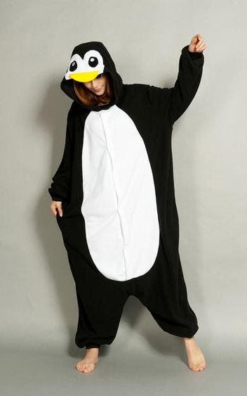 KIMU® Onesie Zwarte Pinguin Pak L-XL Pinguinpak Kostuum Zwar, Ophalen of Verzenden, Nieuw